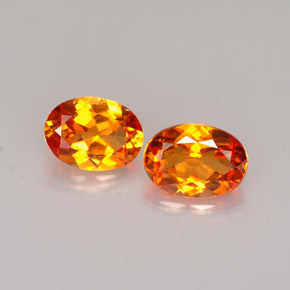 캐럿 천연 옐로우 오렌지 클리노휴마이트 보석, 타원형 컷, 5.8×4.2 mm, VS