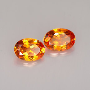 캐럿 천연 옐로우 오렌지 클리노휴마이트 보석, 타원형 컷, 5.8×4.2 mm, VS