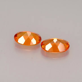 캐럿 천연 옐로우 오렌지 클리노휴마이트 보석, 타원형 컷, 5.8×4.2 mm, VS