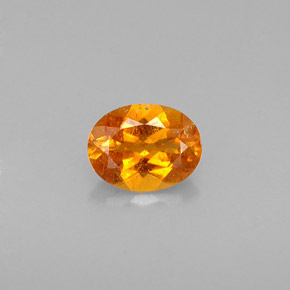 0.57캐럿 천연 옐로우 오렌지 클리노휴마이트, 타원형 컷, 6.2×4.7 mm, VS-SI