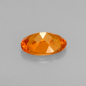0.58캐럿 천연 옐로우 오렌지 클리노휴마이트, 타원형 컷, 6.7×4.6 mm, VS
