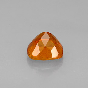 0.60캐럿 천연 옐로우 오렌지 클리노휴마이트, 쿠션 컷, 5×5 mm, VS-SI