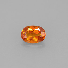 0.55캐럿 천연 옐로우 오렌지 클리노휴마이트, 타원형 컷, 6.2×4.5 mm, VVS-VS