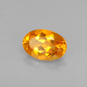 0.52캐럿 천연 옐로우 오렌지 클리노휴마이트, 타원형 컷, 6.2×4.2 mm, VS