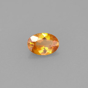 0.42캐럿 천연 옐로우 오렌지 클리노휴마이트, 타원형 컷, 6.2×4.4 mm, VS