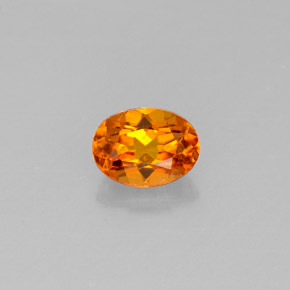 0.44캐럿 천연 옐로우 오렌지 클리노휴마이트, 타원형 컷, 5.4×4 mm, VS
