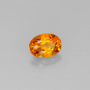 0.44캐럿 천연 옐로우 오렌지 클리노휴마이트, 타원형 컷, 5.4×4 mm, VS