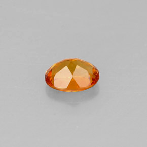 0.44캐럿 천연 옐로우 오렌지 클리노휴마이트, 타원형 컷, 5.4×4 mm, VS