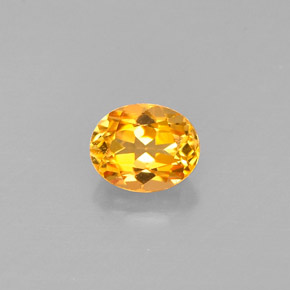 0.56캐럿 천연 골든 옐로우 클리노휴마이트, 타원형 컷, 5.5×4.4 mm, VVS-VS