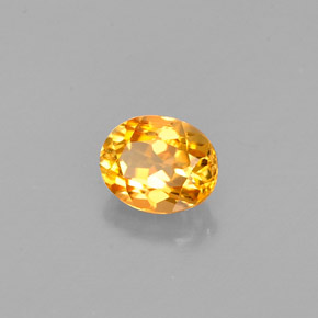 0.56캐럿 천연 골든 옐로우 클리노휴마이트, 타원형 컷, 5.5×4.4 mm, VVS-VS
