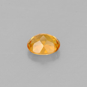 0.56캐럿 천연 골든 옐로우 클리노휴마이트, 타원형 컷, 5.5×4.4 mm, VVS-VS