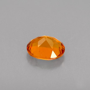 0.48캐럿 천연 옐로우 오렌지 클리노휴마이트, 타원형 컷, 5.4×4.4 mm, VVS-VS