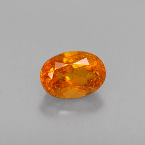 0.52캐럿 천연 옐로우 오렌지 클리노휴마이트, 타원형 컷, 5.6×4 mm, VS-SI