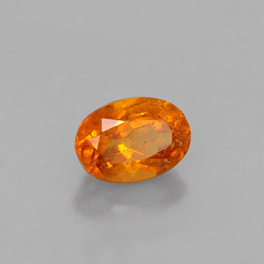 0.52캐럿 천연 옐로우 오렌지 클리노휴마이트, 타원형 컷, 5.6×4 mm, VS-SI