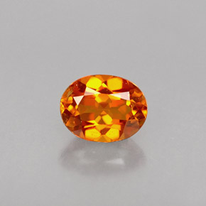0.36캐럿 천연 옐로우 오렌지 클리노휴마이트, 타원형 컷, 5×3.8 mm, VS