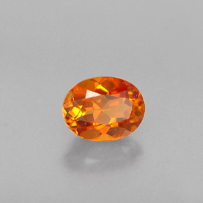 0.36캐럿 천연 옐로우 오렌지 클리노휴마이트, 타원형 컷, 5×3.8 mm, VS