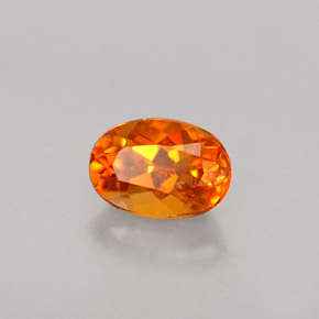 0.45캐럿 천연 옐로우 오렌지 클리노휴마이트, 타원형 컷, 5.5×3.8 mm, VS