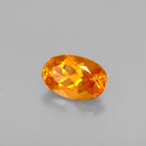 0.47캐럿 천연 옐로우 오렌지 클리노휴마이트, 타원형 컷, 6×4 mm, VS-SI