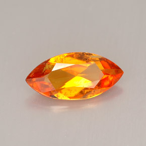 1.34캐럿 천연 옐로우 오렌지 클리노휴마이트, 마퀴즈, 11.4×5.5 mm, VS-SI