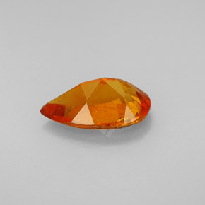 1.51캐럿 천연 옐로우 오렌지 클리노휴마이트, 배 모양, 10.1×6.1 mm, VS-SI