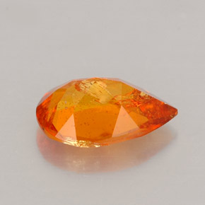 1.34캐럿 천연 옐로우 오렌지 클리노휴마이트, 배 모양, 9.2×6.1 mm, VS-SI
