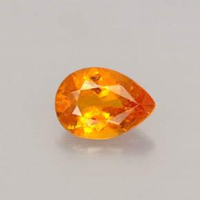 0.73캐럿 천연 옐로우 오렌지 클리노휴마이트, 배 모양, 7.2×5.1 mm, VS-SI