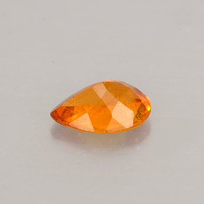 0.73캐럿 천연 옐로우 오렌지 클리노휴마이트, 배 모양, 7.2×5.1 mm, VS-SI
