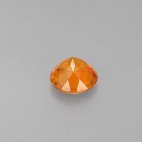 0.77캐럿 천연 옐로우 오렌지 클리노휴마이트, 라운드 컷, 5.89 mm, VS-SI