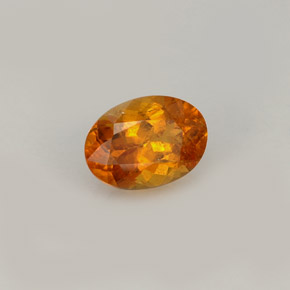 0.93캐럿 천연 옐로우 오렌지 클리노휴마이트, 타원형 컷, 7.1×5.1 mm, VS-SI