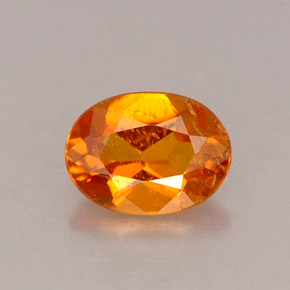 0.53캐럿 천연 옐로우 오렌지 클리노휴마이트, 타원형 컷, 6.2×4.6 mm, VS
