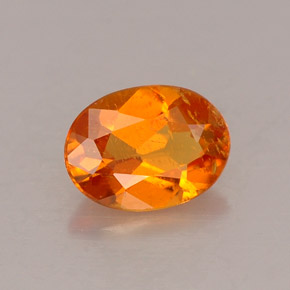 0.53캐럿 천연 옐로우 오렌지 클리노휴마이트, 타원형 컷, 6.2×4.6 mm, VS