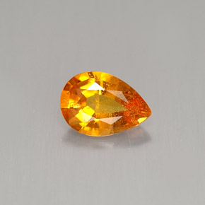 0.74캐럿 천연 옐로우 오렌지 클리노휴마이트, 배 모양, 7.5×5.3 mm, VS-SI