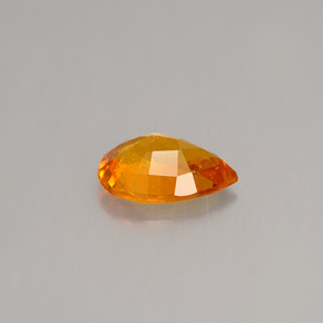 0.74캐럿 천연 옐로우 오렌지 클리노휴마이트, 배 모양, 7.5×5.3 mm, VS-SI