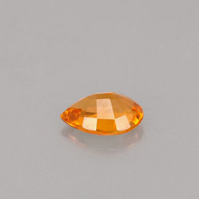 0.48캐럿 천연 옐로우 오렌지 클리노휴마이트, 배 모양, 6.2×4.5 mm, VS