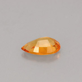 0.58캐럿 천연 옐로우 오렌지 클리노휴마이트, 배 모양, 7.2×4.4 mm, VS-SI