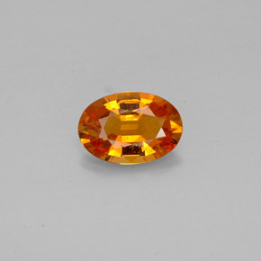 0.93캐럿 천연 옐로우 오렌지 클리노휴마이트, 타원형 컷, 7.8×5.4 mm, VS-SI
