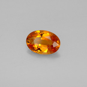 0.93캐럿 천연 옐로우 오렌지 클리노휴마이트, 타원형 컷, 7.8×5.4 mm, VS-SI