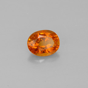 0.92캐럿 천연 옐로우 오렌지 클리노휴마이트, 타원형 컷, 6.8×5.5 mm, SI