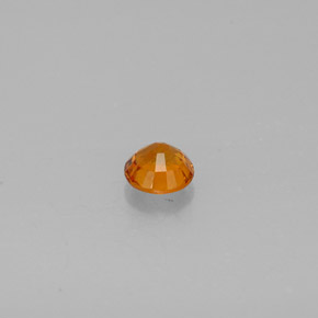 0.48캐럿 천연 옐로우 오렌지 클리노휴마이트, 라운드 컷, 4.87 mm, SI