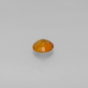 0.57캐럿 천연 옐로우 오렌지 클리노휴마이트, 라운드 컷, 5.33 mm, SI