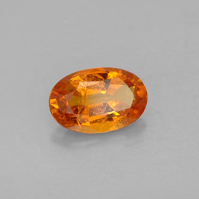 1.42캐럿 천연 옐로우 오렌지 클리노휴마이트, 타원형 컷, 9.1×5.9 mm, SI