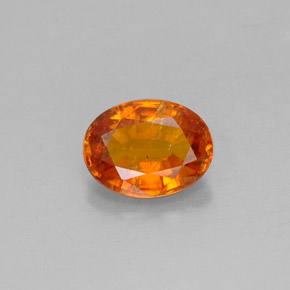 1.36캐럿 천연 옐로우 오렌지 클리노휴마이트, 타원형 컷, 7.9×6 mm, SI