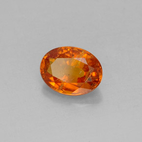 1.36캐럿 천연 옐로우 오렌지 클리노휴마이트, 타원형 컷, 7.9×6 mm, SI
