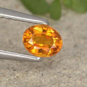 0.33캐럿 천연 옐로우 오렌지 클리노휴마이트, 타원형 컷, 4.7×3.7 mm, VS-SI