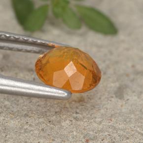 0.95캐럿 천연 옐로우 오렌지 클리노휴마이트, 라운드 컷, 6.27 mm, VS-SI