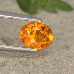 0.62캐럿 천연 옐로우 오렌지 클리노휴마이트, 타원형 컷, 5.9×4.8 mm, VS-SI