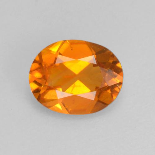 0.52캐럿 천연 딥 오렌지 클리노휴마이트, 타원형 컷, 6×4.8 mm, VS-SI