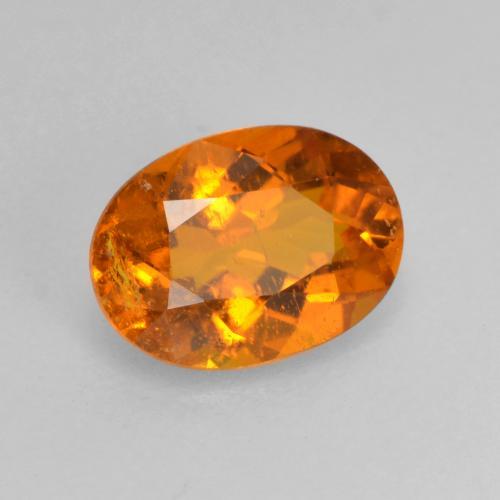 0.82캐럿 천연 사이다 오렌지 클리노휴마이트, 타원형 컷, 7.1×5.2 mm, SI