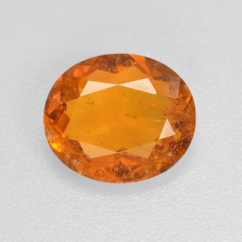 1.45캐럿 천연 미디엄 오렌지 클리노휴마이트, 타원형 컷, 8.4×7.2 mm, SI