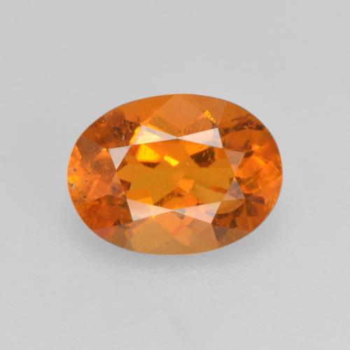 1.21캐럿 천연 앰버 오렌지 클리노휴마이트, 타원형 컷, 8.2×6.1 mm, SI